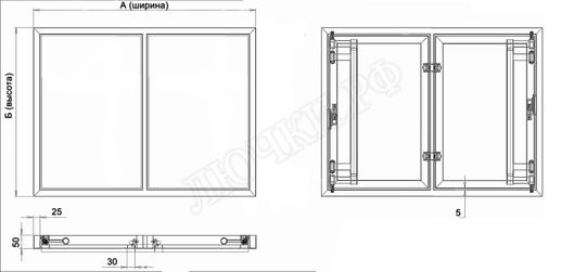Люк под плитку Атлант 2 створки 1000*1750 Люк под плитку Атлант 2 створки 1000*1750