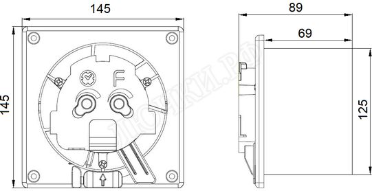 Вытяжной вентилятор airRoxy S, голубой, 01-166 Вытяжной вентилятор airRoxy S, голубой, 01-166